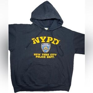 NYPD Hoodie Adult M Black NYC New York Police Department Sweatshirt